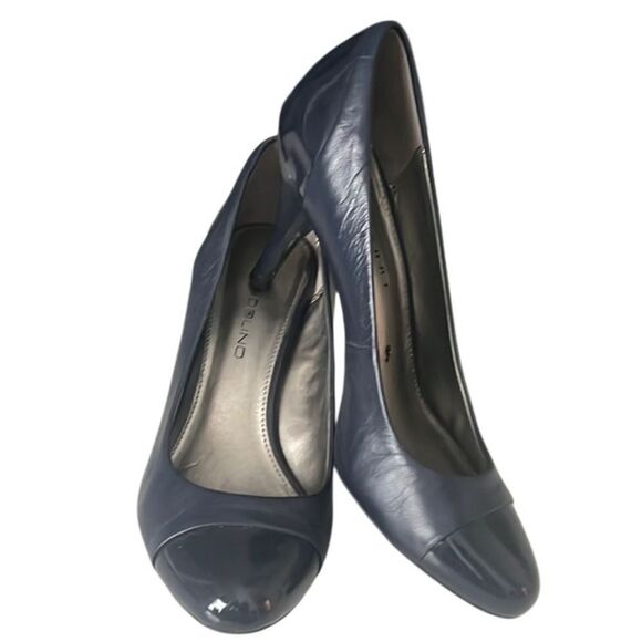 Bandolino Cunning Blue Leather Dress Heels Pumps Size 7.5 - Picture 1 of 9